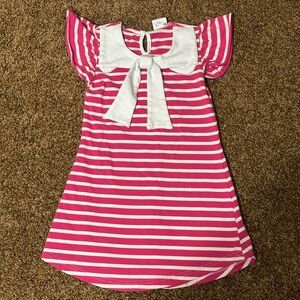 Kid’s Boutique Pink and White Striped Dress size 2T